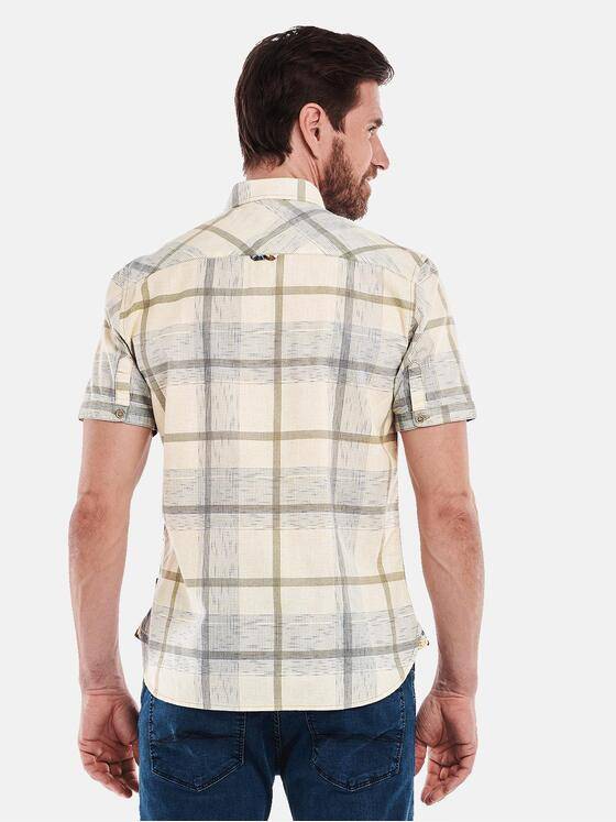 engbers Herren Kurzarm-Hemd kariert Braunbeige 35137