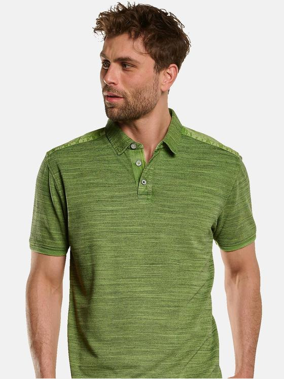 engbers Herren Polo-Shirt gestreift Grasgruen 33037
