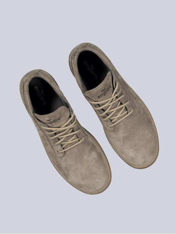engbers Herren Sneaker aus Verlours-Leder Beige 35632