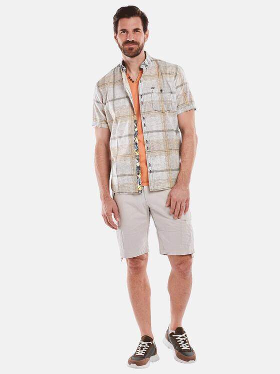 engbers Herren Kurzarm-Hemd kariert Reinorange 35136