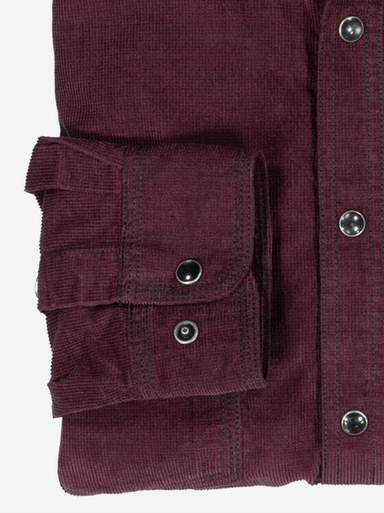 engbers Herren Langarm-Hemd uni Bordeaux 37392