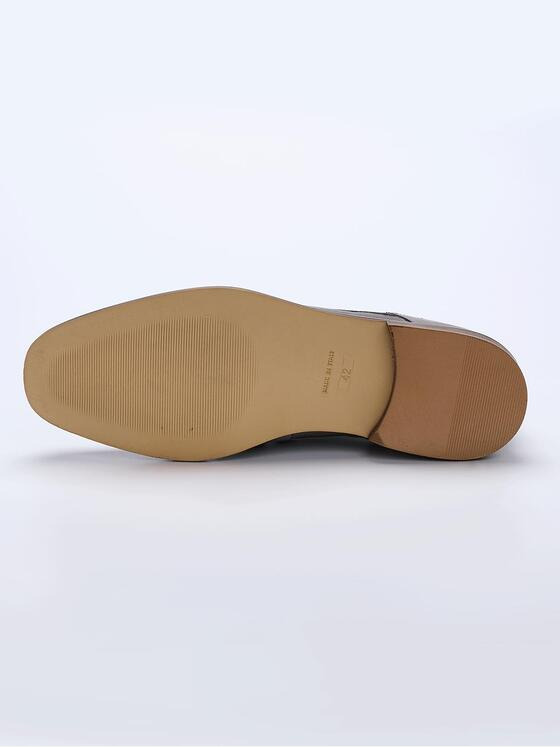 emilio adani Herren Halbschuh  aus Leder Grau 36567
