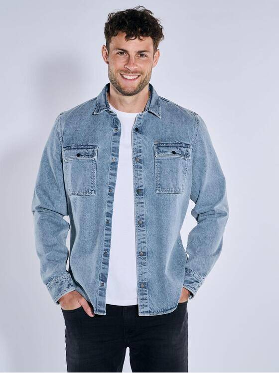 emilio adani Herren Langarm-Hemd uni Indigoblau 39202