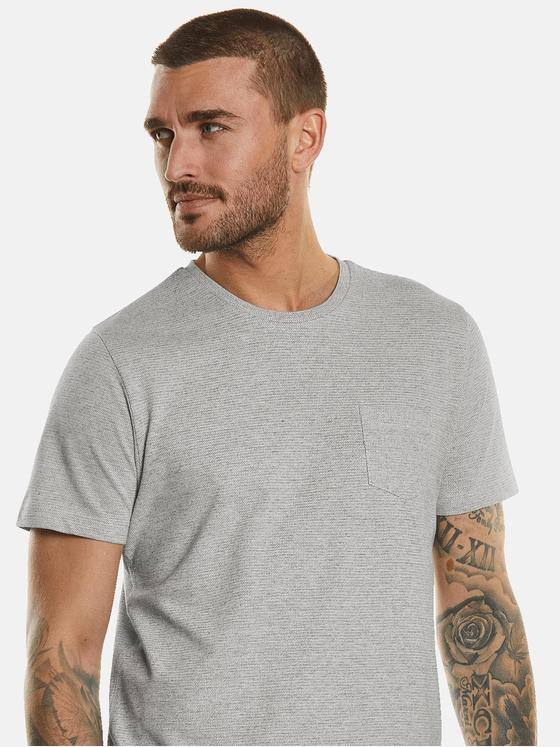 emilio adani Herren T-Shirt uni Grau 34347