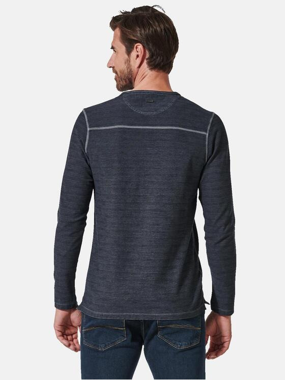 engbers Herren Langarm-Shirt uni Blau 35313
