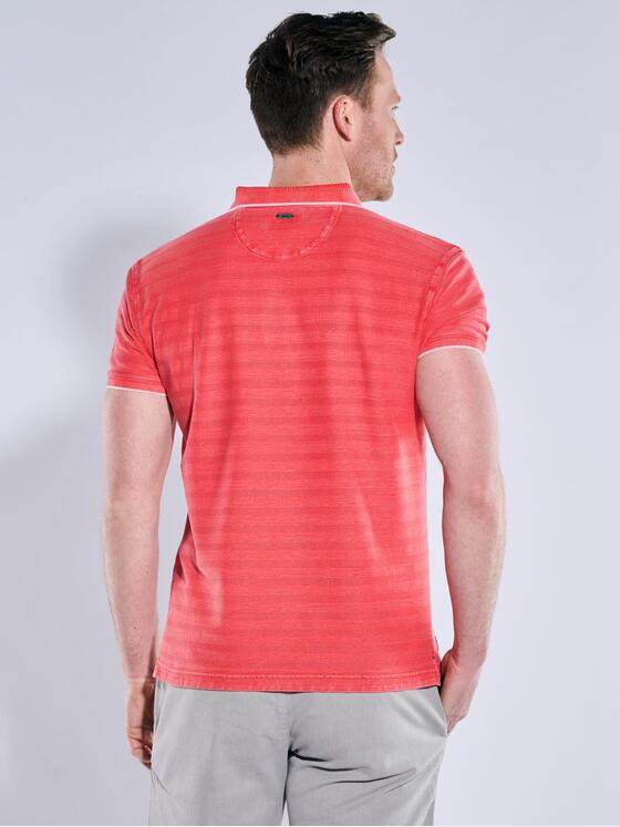 engbers Herren Polo-Shirt gestreift Hellrot 38920