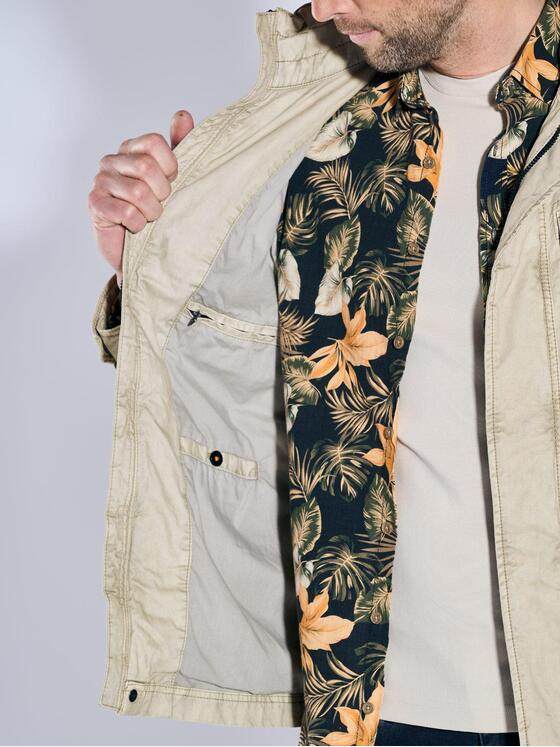 engbers Herren Jacke mit Kontrastdetails Beige 38373