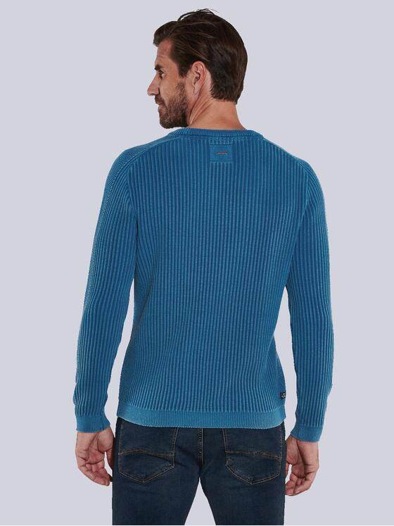 engbers Herren Pullover uni Mittelblau 36092