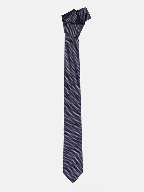emilio adani Herren Zeitlos gemusterte Seidenkrawatte Blau 30481