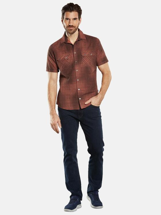 engbers Herren Kurzarm-Hemd gemustert Orange 34451