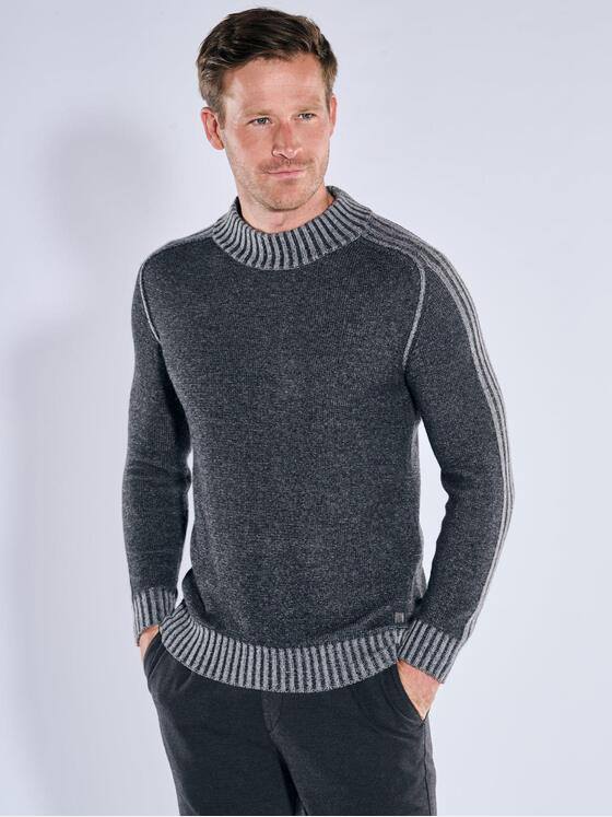 ENGBERS GERMANY Herren Pullover mit Kaschmiranteil Dunkelgrau 39562