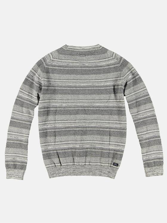 engbers Herren Pullover gestreift Silbergrau 31871
