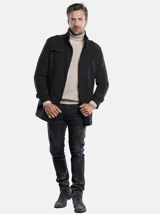 emilio adani Herren Stilvoller Mantel Grau 30224