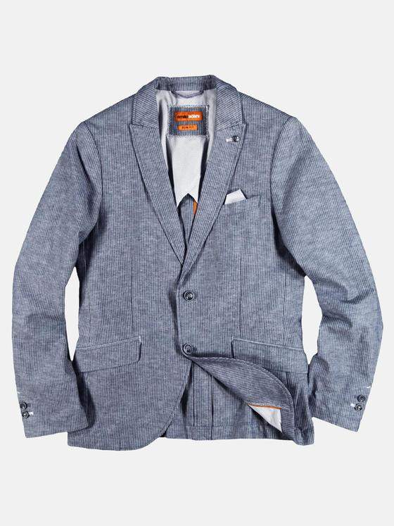 emilio adani Herren Dezent gestreiftes Sommer-Sakko Blau 29154