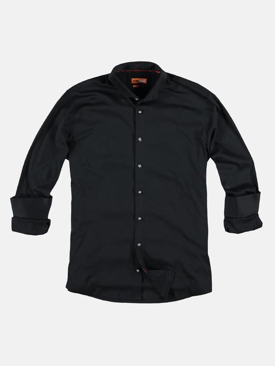 emilio adani Herren Langarmhemd "My Favorite" aus Jersey Schwarz 36228