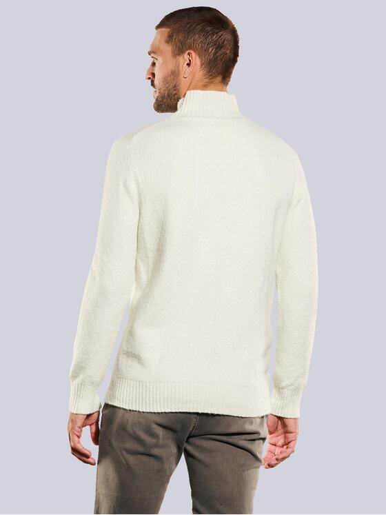 emilio adani Herren Pullover mit Rollkragen Weiß 35707
