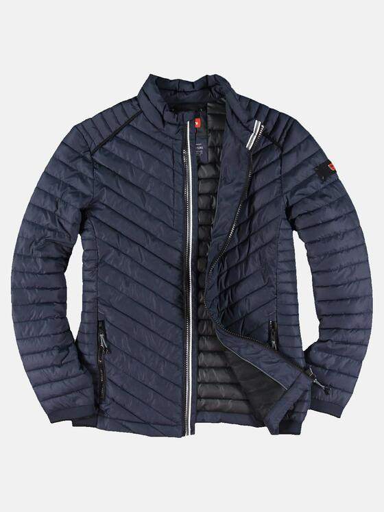 emilio adani Herren Jacke mit dezenten Kontrastelementen Blau 30017