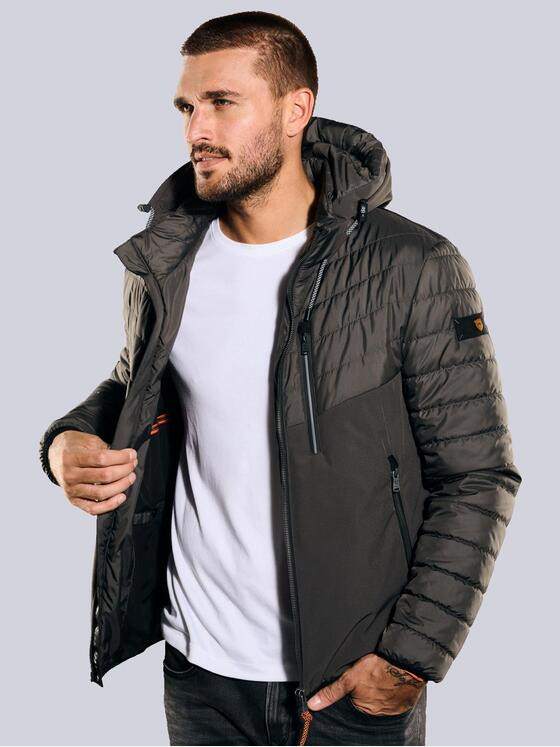 emilio adani Herren Jacke mit abnehmbarer Kapuze Grau 35254