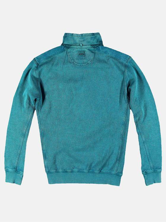 engbers Herren Sweatshirt mit Rippenstruktur Petrol 31668