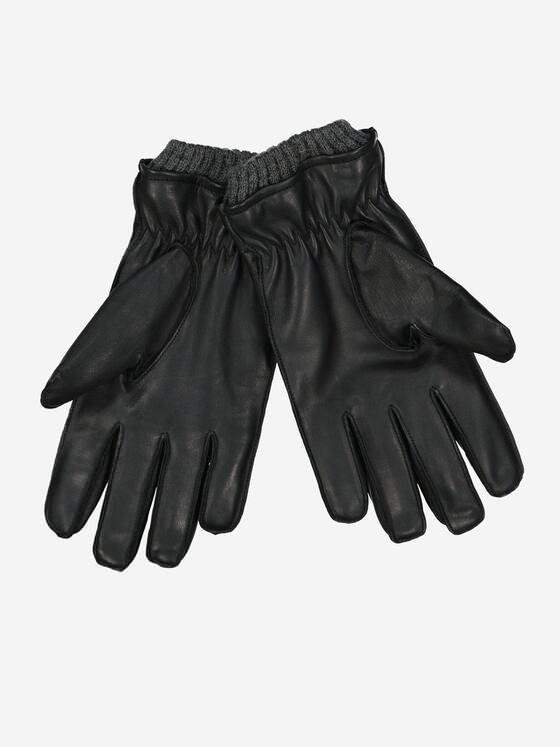 emilio adani Herren Leder-Handschuhe Basic Schwarz 37956