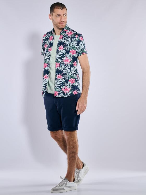 engbers Herren Kurzarm-Hemd aus Jersey Magenta 37097