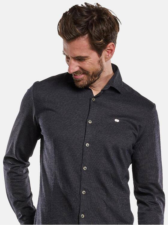 engbers Herren Langarm-Hemd in Jersey Qualität Saphirblau 32886