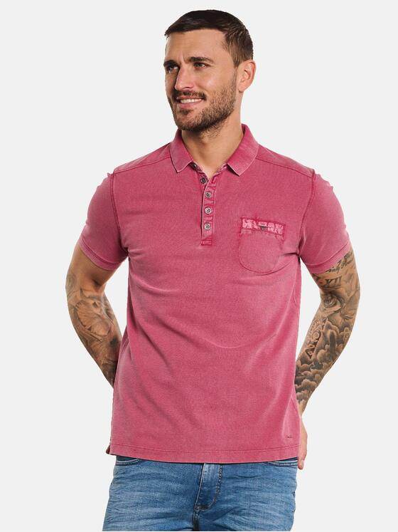 emilio adani Herren Polo-Shirt aus Piquègewebe Violett 32767