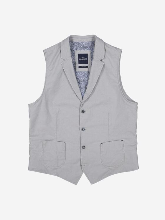 engbers Herren Sakko-Weste slim fit Silbergrau 36559
