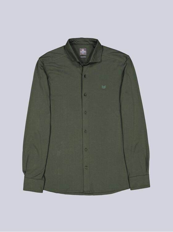 ENGBERS GERMANY Herren Langarm-Hemd aus Pima Baumwolle Dunkelgruen 39573