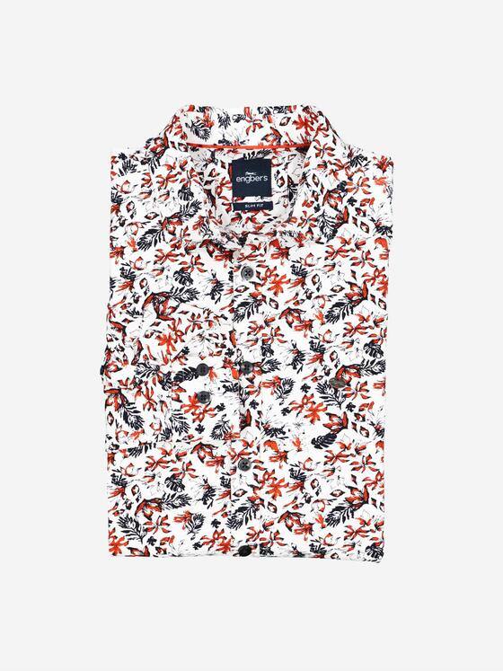 engbers Herren Jersey-Hemd slim fit Rot 38174