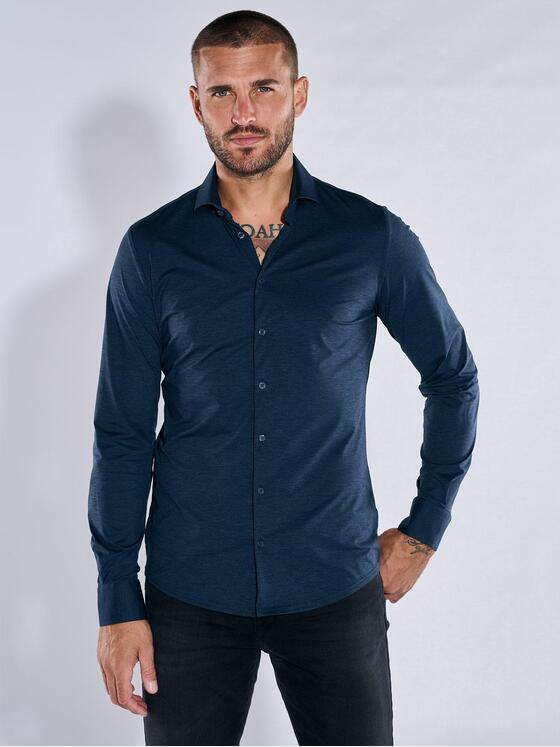 emilio adani Herren Funktions-Hemd Langarm Blau 38634