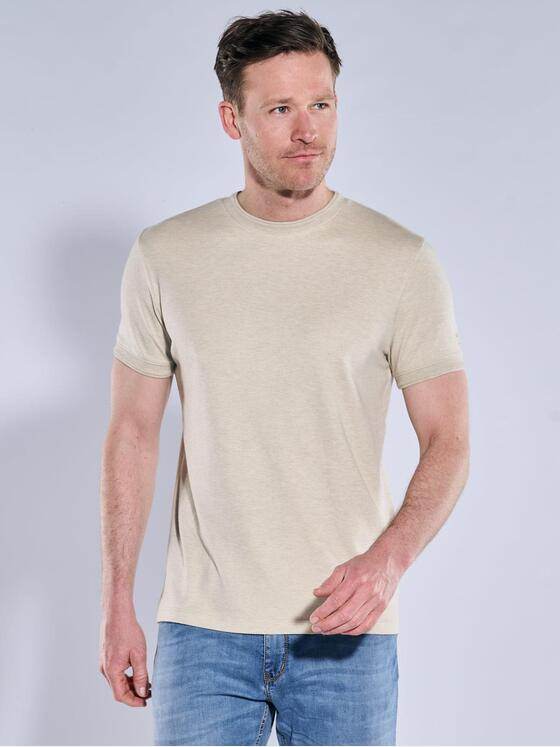 ENGBERS GERMANY Herren T-Shirt Baumwoll-Hightechmaterial Beige 38570