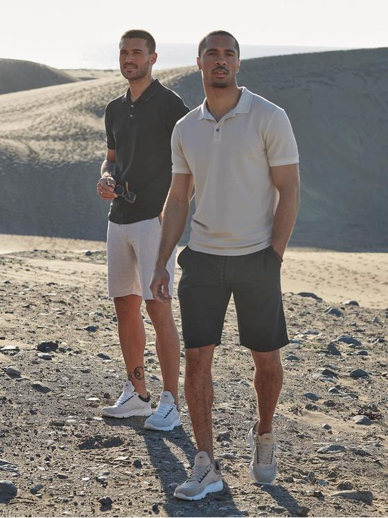 emilio adani Herren Polo-Shirt aus Baumwolle Schwarz 35104