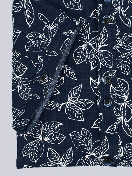 engbers Herren Kurzarm-Hemd gemustert Blau 38293