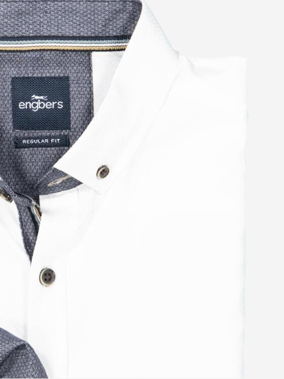 engbers Herren Langarm-Hemd uni Weiß 37267