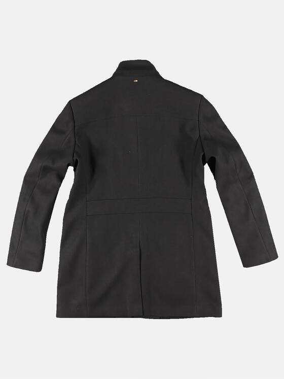 emilio adani Herren Mantel mit verdeckter Knopfleiste Schwarz 30223