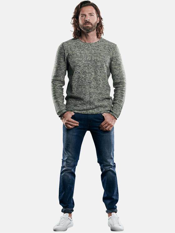 emilio adani Herren softer Pullover mit Strukturoberfläche Gelb 28895