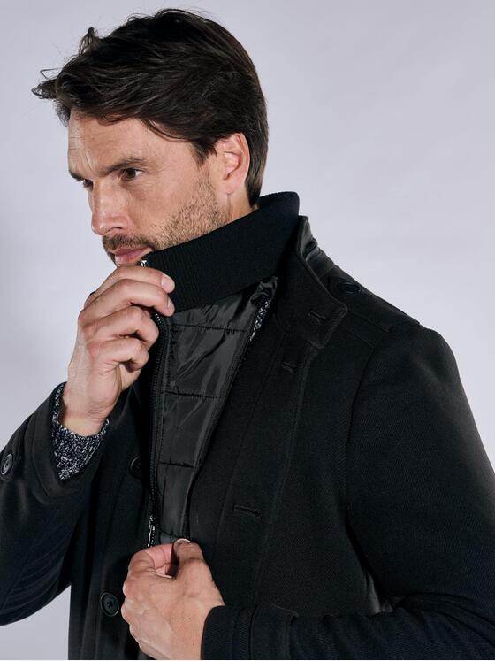 engbers Herren Mantel mit heraustrennbarem Inlet Schwarz 35490