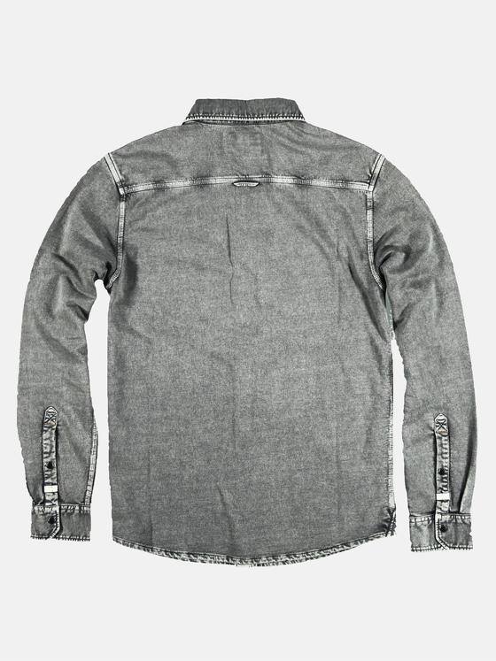 emilio adani Herren Baumwoll-Jersey-Hemd Grau 29166