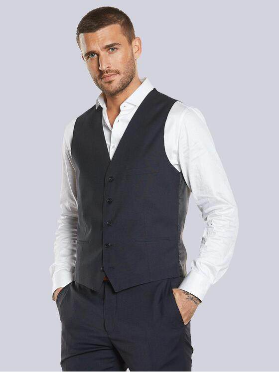 emilio adani Herren Anzug-Weste Slim Fit Saphirblau 33494