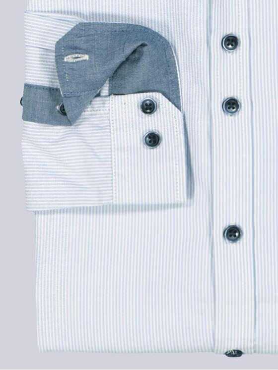 engbers Herren Langarm-Hemd uni Blau 36218