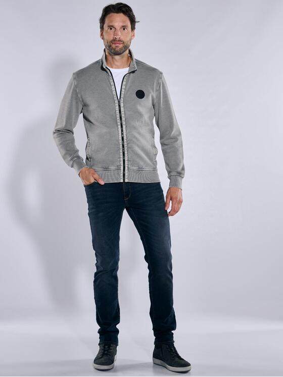 engbers Herren Sweatjacke mit Zipper Silbergrau 38057