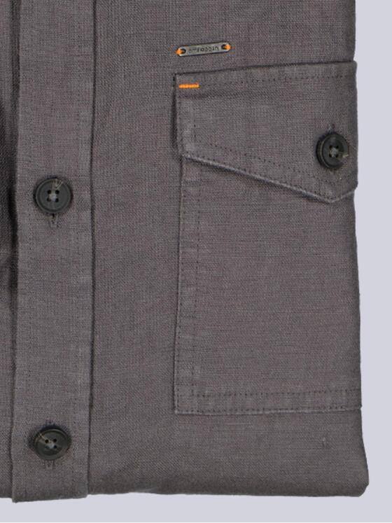 emilio adani Herren Overshirt aus Leinen Anthrazit 40678