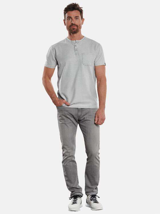 engbers Herren Henley T-Shirt Silbergrau 32793