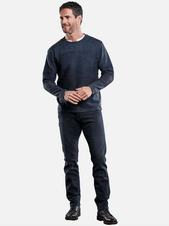 engbers Herren Pullover mit Ringelmusterung Marineblau 28920