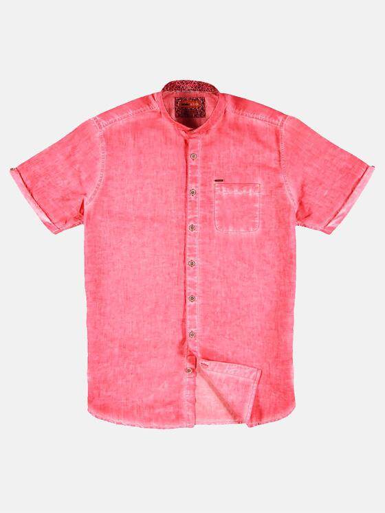 emilio adani Herren Kurzarm-Hemd uni Rot 31804