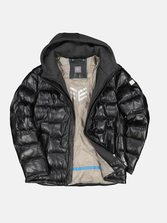 ENGBERS GERMANY Herren Lederjacke mit Steppung Schwarz 33544