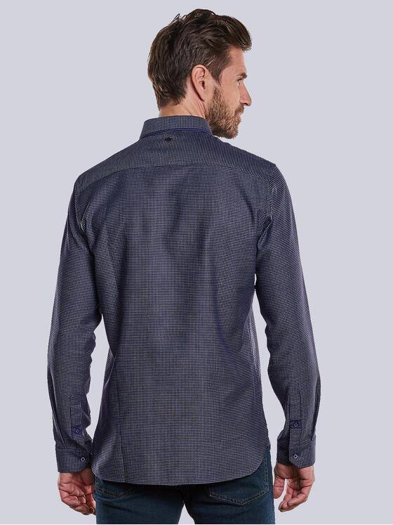 engbers Herren Langarm-Hemd gemustert Saphirblau 34400