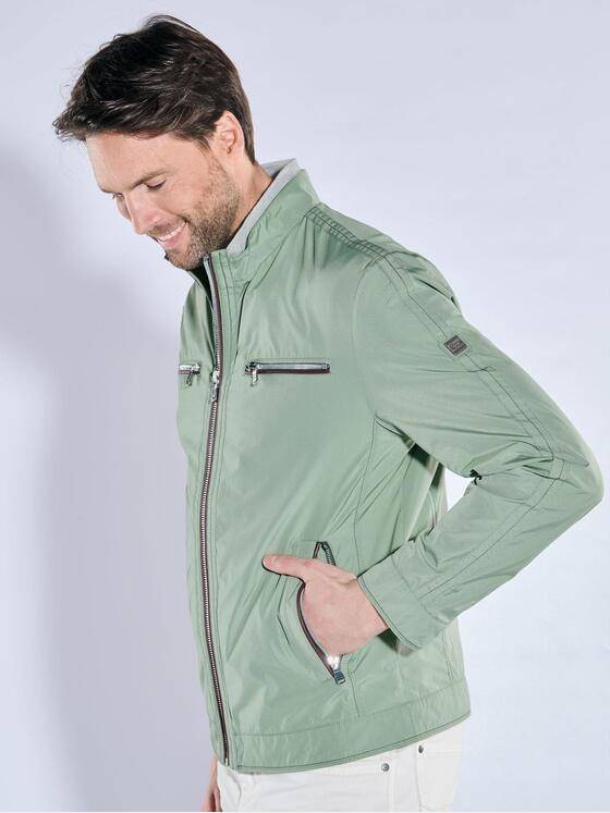 engbers Herren Blouson-Jacke mit Kontrastdetails Hellgruen 38367