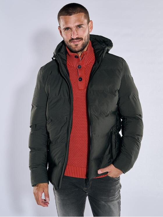 emilio adani Herren Steppjacke slim fit Grün 37449